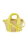 Sense Small Raffia Tote Bag Beige Yellow - CHLOE - BALAAN 1