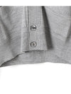 V-Neck Wool Cardigan Light Grey - TOM FORD - BALAAN 6