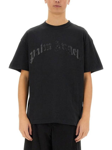 Palm Angels T-Shirt With Logo - PALM ANGELS - BALAAN 1