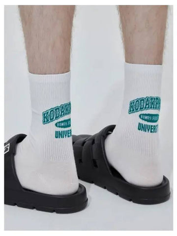 KODAK Apparel arch logo crew socks white - KODO - BALAAN 1