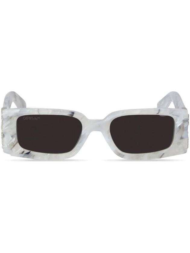 Roman rectangular frame sunglasses OERI098F23PLA0010807 - OFF WHITE - BALAAN 1