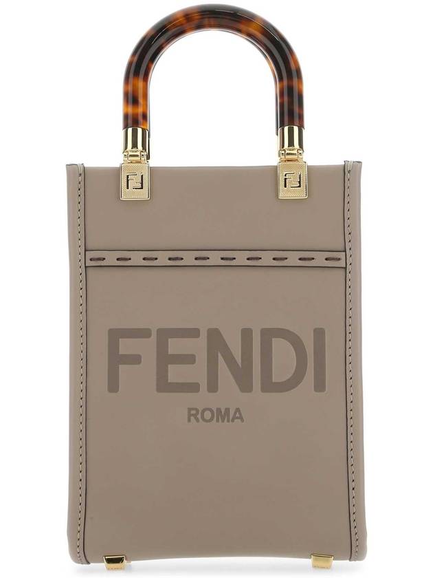 Sunshine Shopper Small Leather Tote Bag Beige - FENDI - BALAAN 2