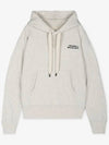 Sylla Embroidered Logo Oversized Hoodie Ecru - ISABEL MARANT - BALAAN 3