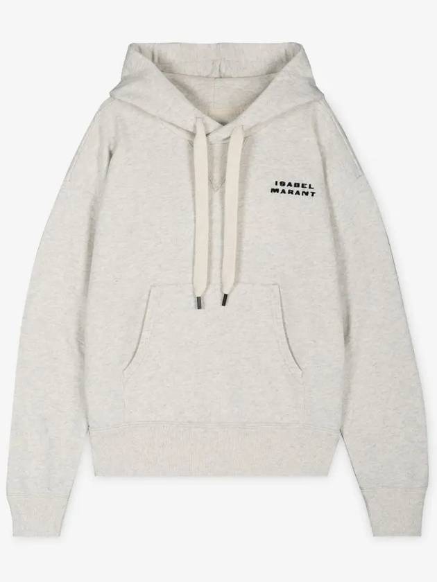 Sylla Embroidered Logo Oversized Hoodie Ecru - ISABEL MARANT - BALAAN 3