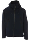 Lens Wappen Protech Hooded Zip-Up Jacket Navy - CP COMPANY - BALAAN 1