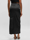 Double Satin Maxi H-Line Skirt Black - GANNI - BALAAN 4