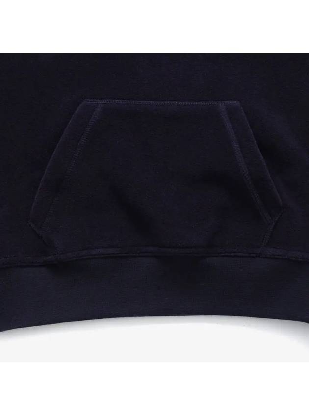 Serif Embroidered Logo Hoodie Navy - SPORTY & RICH - BALAAN 4