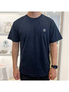 Logo Patch Cotton Short Sleeve T-Shirt Black - STONE ISLAND - BALAAN 2