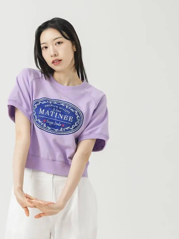 Matinee Vintage Label Half Sweat Shirt LAVENDER - LE SOLEIL MATINEE - BALAAN 2