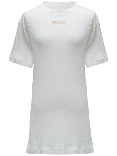 Fancy Rib Short Sleeve T-Shirt Ecru - MAISON MARGIELA - BALAAN 2