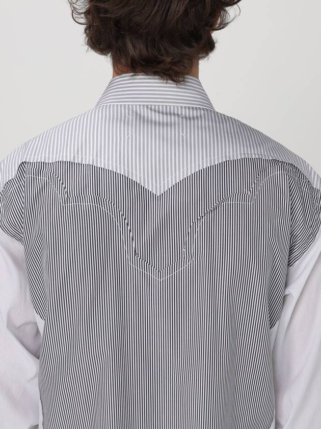 Striped Patchwork Long-Sleeved Shirt - MAISON MARGIELA - BALAAN 6