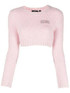 Crew neck knit FW23W380156PINK - GCDS - BALAAN 1