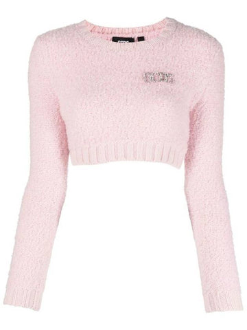 Crew neck knit FW23W380156PINK - GCDS - BALAAN 1