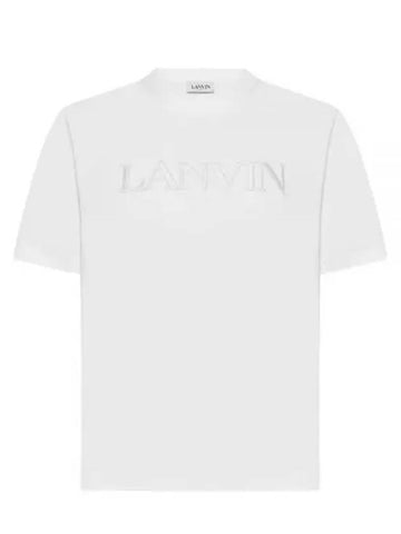 23 RMTS0005J208P23 01 Logo embroidered short sleeve t-shirt - LANVIN - BALAAN 1