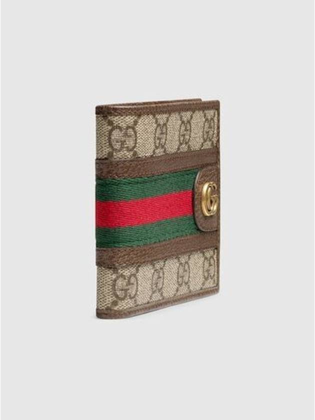 Ophidia GG Half Wallet Beige Ebony - GUCCI - BALAAN 4