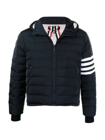 Poly Twill Down Filled 4-Bar Ski Padding Navy - THOM BROWNE - BALAAN.