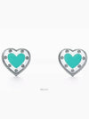 Tiffany Return to Love Blue Heart Earrings Silver Mini - TIFFANY & CO. - BALAAN 1