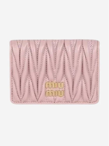 Materasse Flap Card Wallet Pink - MIU MIU - BALAAN 1