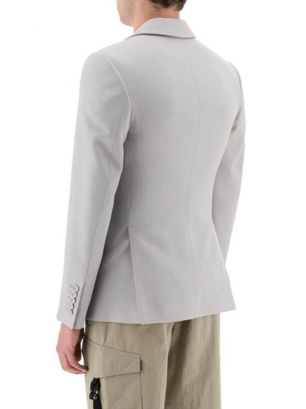 Single Wool Twill Jacket Grey - DIOR - BALAAN 5