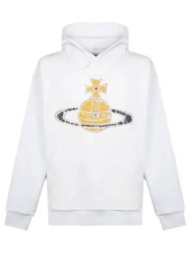 Embroidered Logo Cotton Hoodie White - VIVIENNE WESTWOOD - BALAAN 2