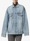 Back Spray Logo Denim Jacket Blue - BALENCIAGA - BALAAN 2