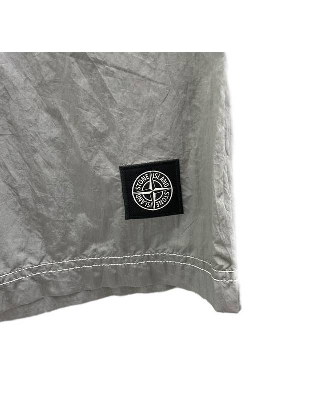 Patch Pocket Swim Shorts Silver - STONE ISLAND - BALAAN 4