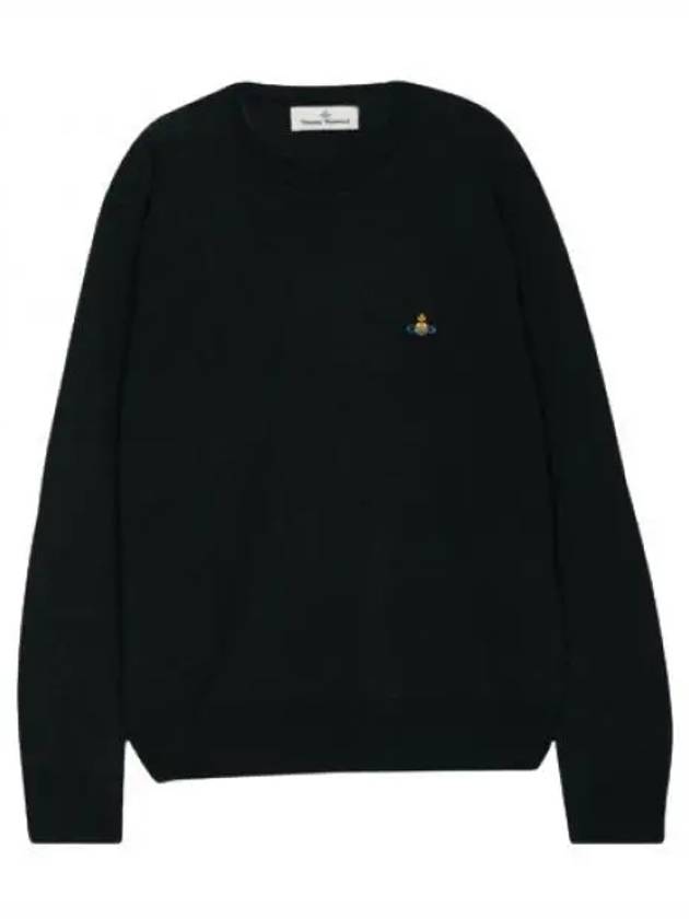 Logo Embroided Merino Wool Knit Top Black - VIVIENNE WESTWOOD - BALAAN 2