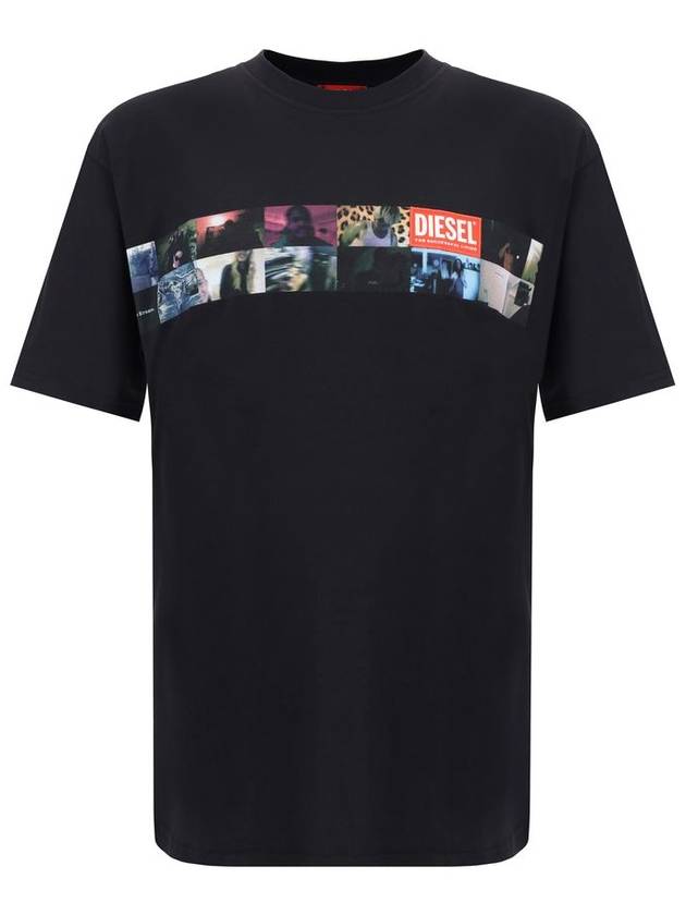 Diesel Black Cotton T-Shirt - DIESEL - BALAAN 1