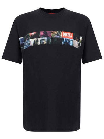 Diesel Black Cotton T-Shirt - DIESEL - BALAAN 1