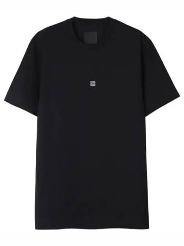 Slim fit logo embroidered short sleeve T shirt - GIVENCHY - BALAAN 1