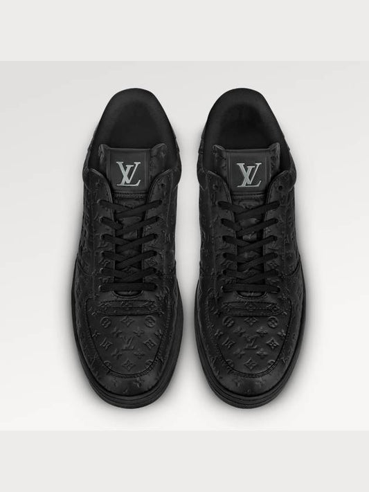 Rivoli Mini Monogram Calfskin Low Top Sneakers Black - LOUIS VUITTON - BALAAN.
