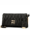 Matelasse Nappa Leather Shoulder Bag Black - MIU MIU - BALAAN 3