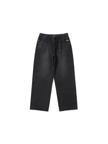 KODAK Apparel color denim straight pants BLACK - KODO - BALAAN 1