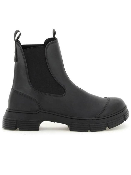 Rubber Chelsea Boots Black - GANNI - BALAAN 1