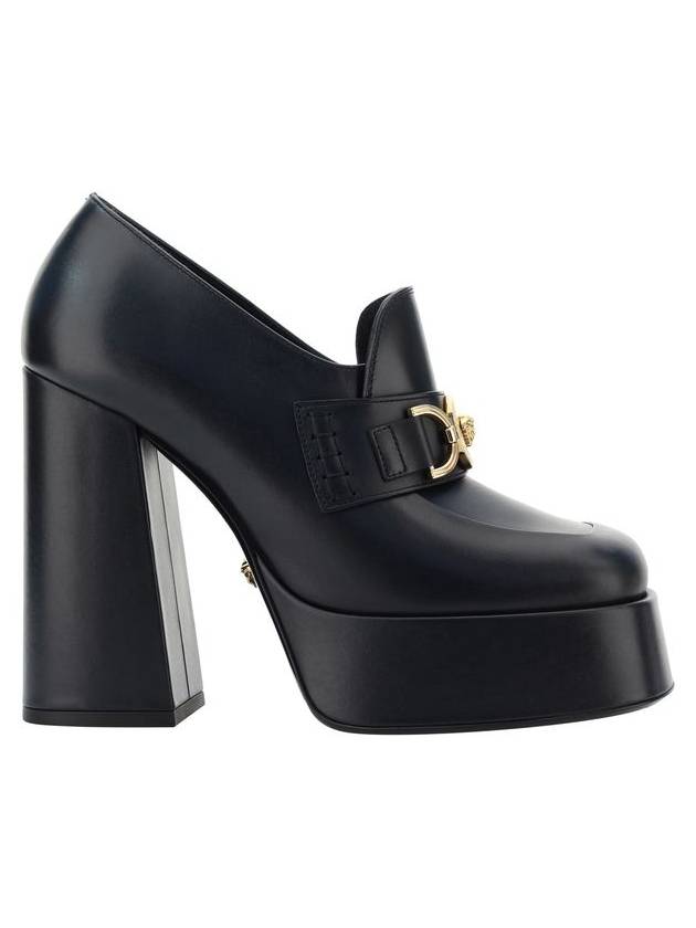 Medusa Chain Platform Leather Loafer Pumps Black - VERSACE - BALAAN 2