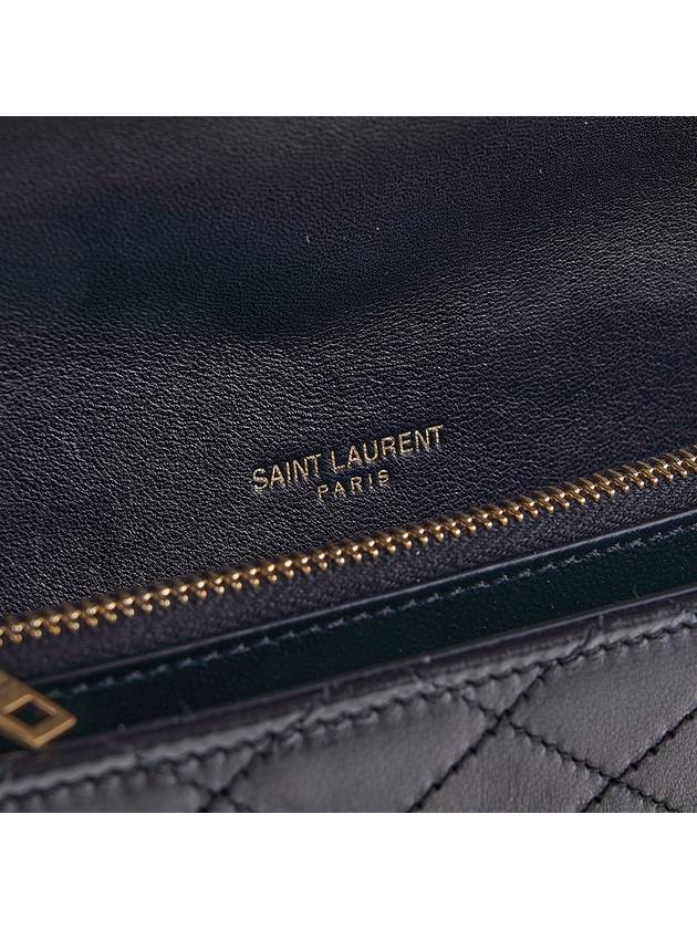 Gabi Quilting Small Lambskin Shoulder Bag Black - SAINT LAURENT - BALAAN 11