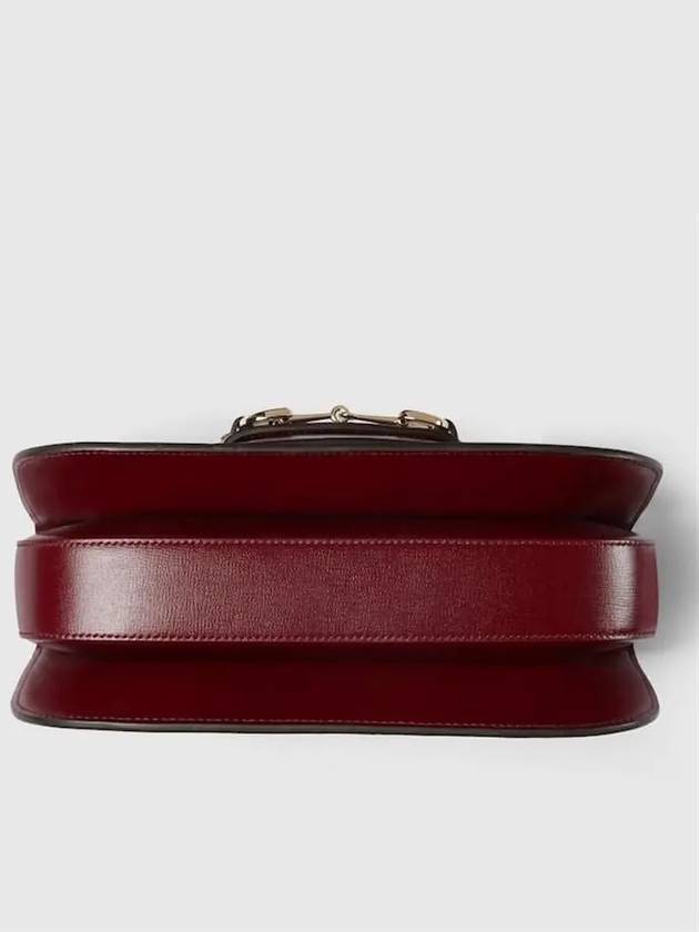 Horsebit 1955 Small Leather Shoulder Bag Rosso Ancora Red - GUCCI - BALAAN 8