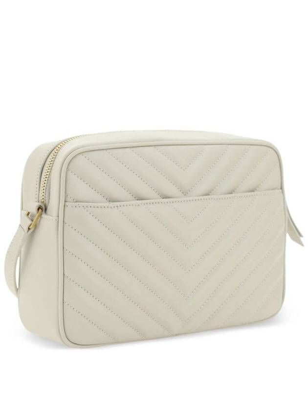 Lou Logo Quilting Cross Bag White - SAINT LAURENT - BALAAN 3