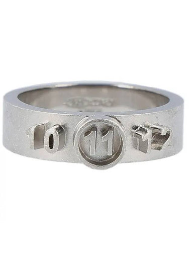 numbering engraved logo ring silver - MAISON MARGIELA - BALAAN 1