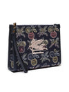 Medium Jacquard Clutch Bag Navy - ETRO - BALAAN 1