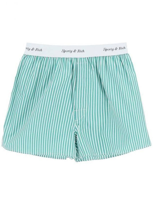 Women's Cotton Poplin Shorts Green - SPORTY & RICH - BALAAN 1