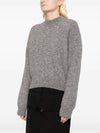 Intarsia Knit Logo Crew Neck Knit Top Grey - JACQUEMUS - BALAAN 6