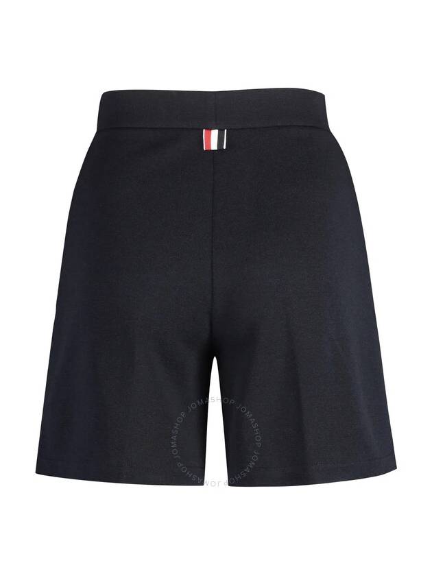 High Waisted Wool Shorts Navy - THOM BROWNE - BALAAN 3