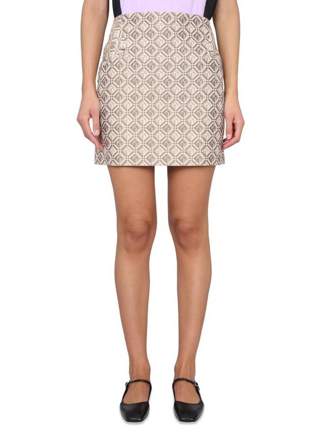 Marine Serre Mini Moon Diamant Skirt - MARINE SERRE - BALAAN 1