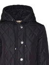 Diamond Quilted Hooded Single Coat Black - BURBERRY - BALAAN 4