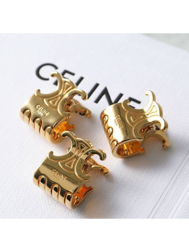 Triomphe Small Hair Clip Set of 3 Gold - CELINE - BALAAN 2