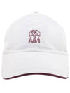 Embroidered Logo Curved Peak Ball Cap White - BRUNELLO CUCINELLI - BALAAN 2