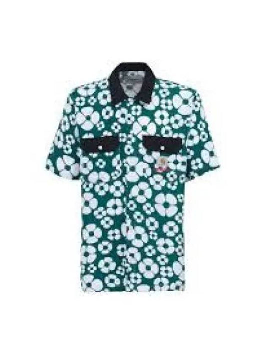xCARHARTT Carhartt WIP Floral Print Short Sleeve Shirt Forest Green CAMA031296UTX002MFV55 - MARNI - BALAAN 1