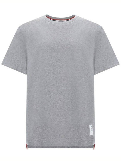 Men's Side Slit Relaxed Short Sleeve T-Shirt Light Grey - THOM BROWNE - BALAAN 2