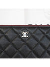 Medium Classic Clutch Bag Caviar Leather & Silver Black - CHANEL - BALAAN 9